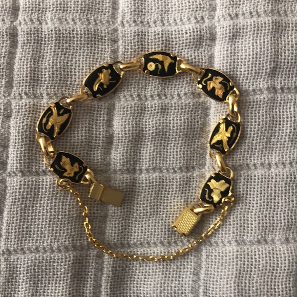 Vintage Spanish Damascene gold link brac… - Picture 2 of 3